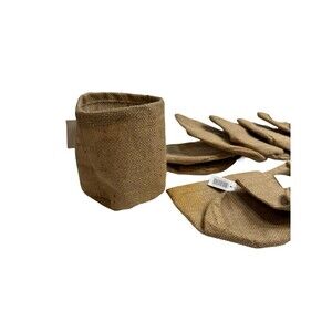 Burlap Flower Pot Cover Wraps Event Wedding Centerpiece Set of 10